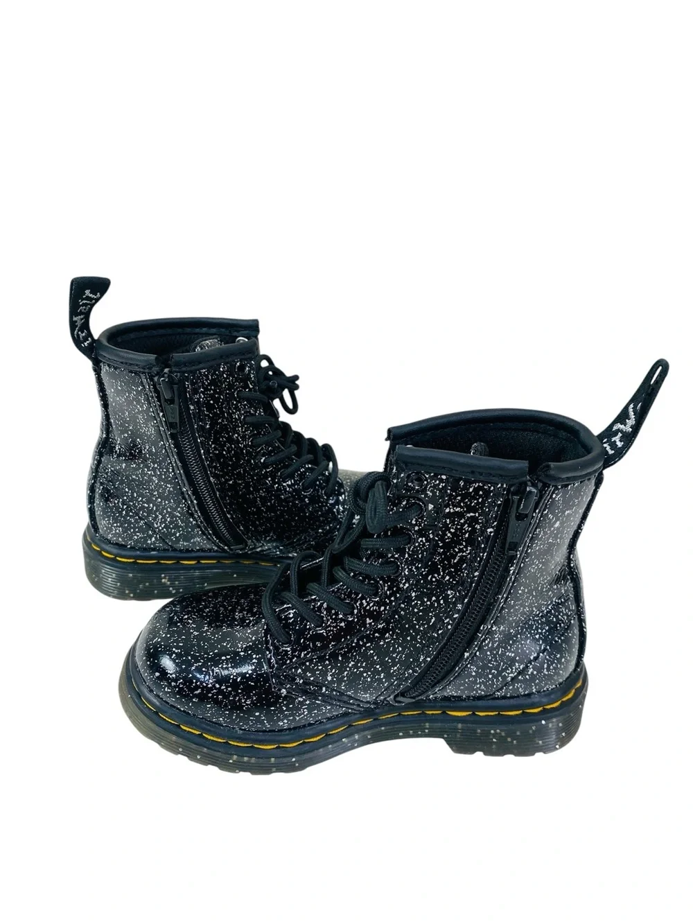 Dr. Martens 1460 Black Cosmic Glitter Boots Size 8